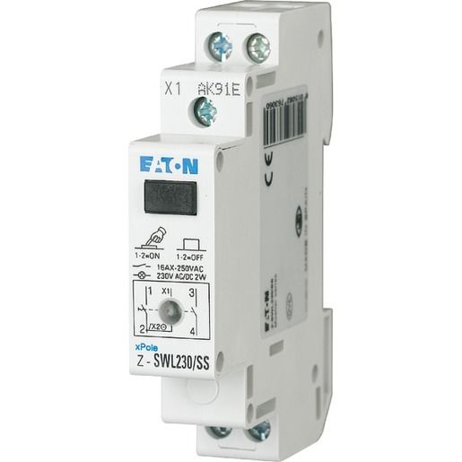 Eaton SCHALTER MIT LED 230V AC/DC 2S / EATON Z-SWL230/SS 276306