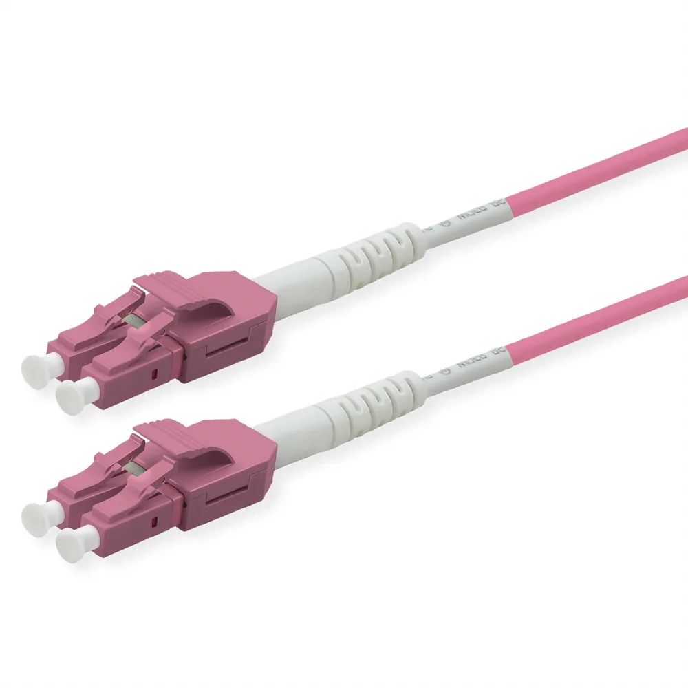 ROLINE LWL-Kabel duplex 50/125µm OM4, LC/LC, UNIBOOT, violett, 3 m