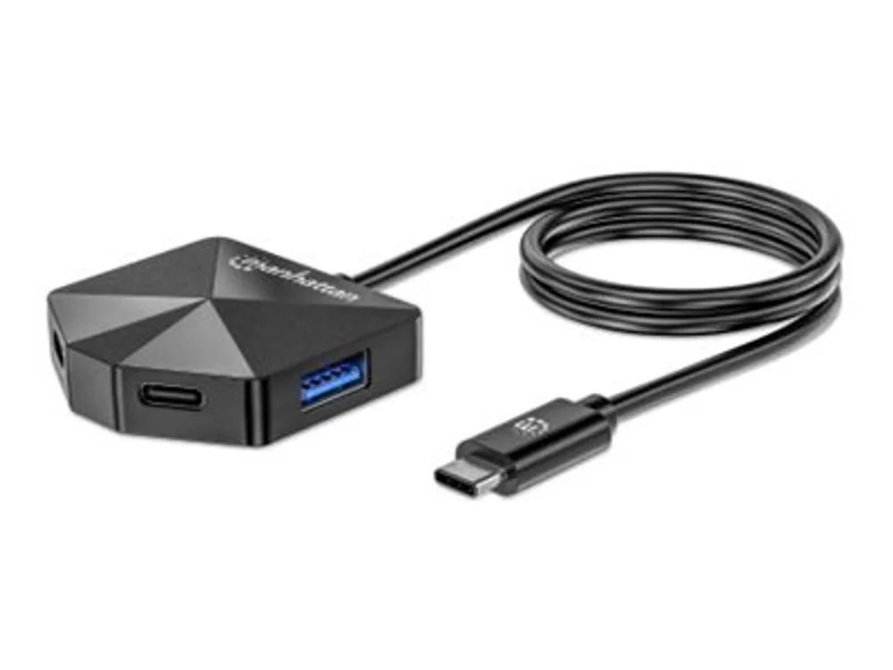 Manhattan USB Hub USB-C Stecker 2xUSB-C 2xUSB-A Port - Hub - 4-Port