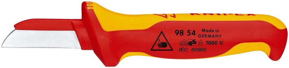 KNIPEX Kabelmesser isolierender Mehrkomponenten-Griff, VDE-geprüft 190 mm