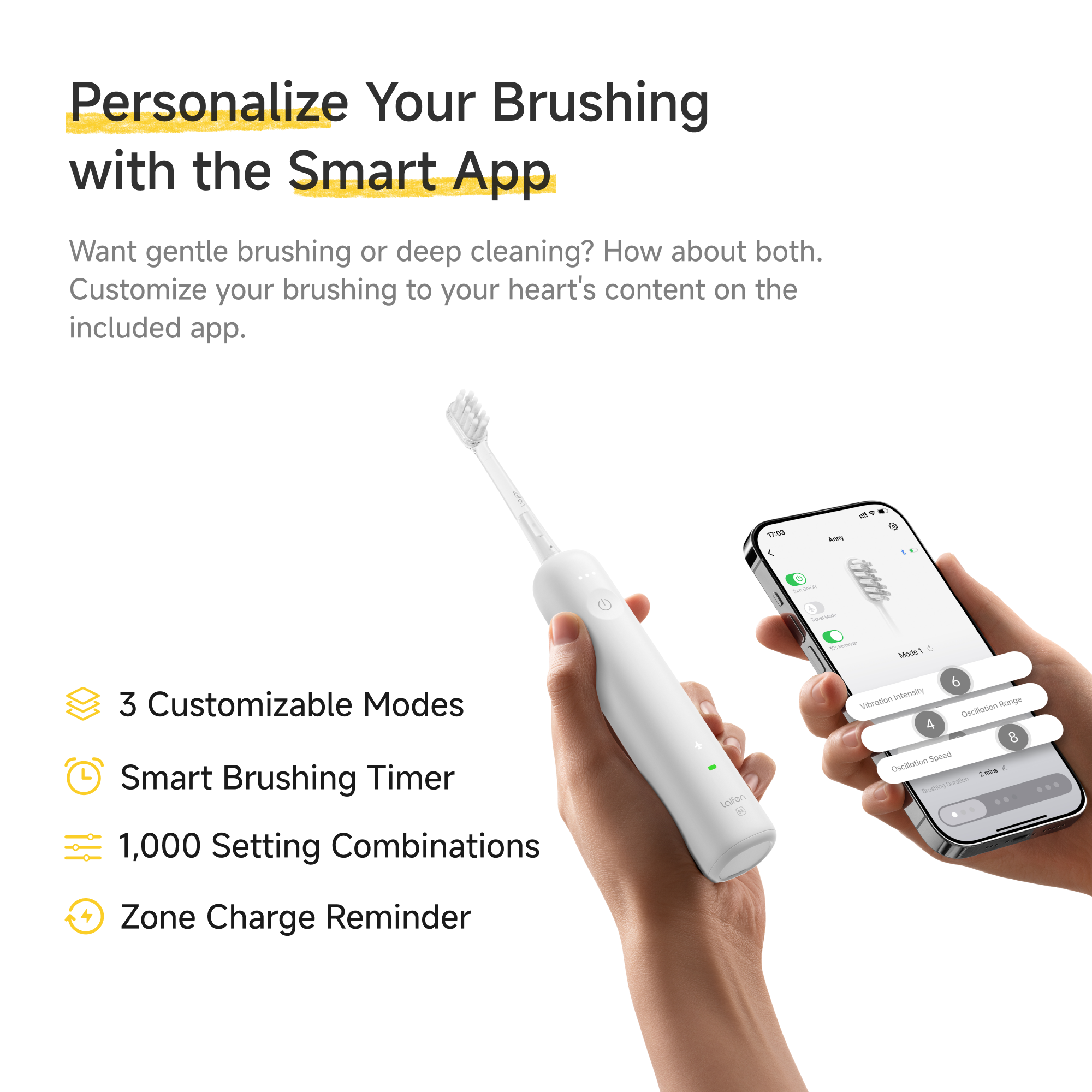 Laifen Wave Special Edition Electric Toothbrush - Matte White