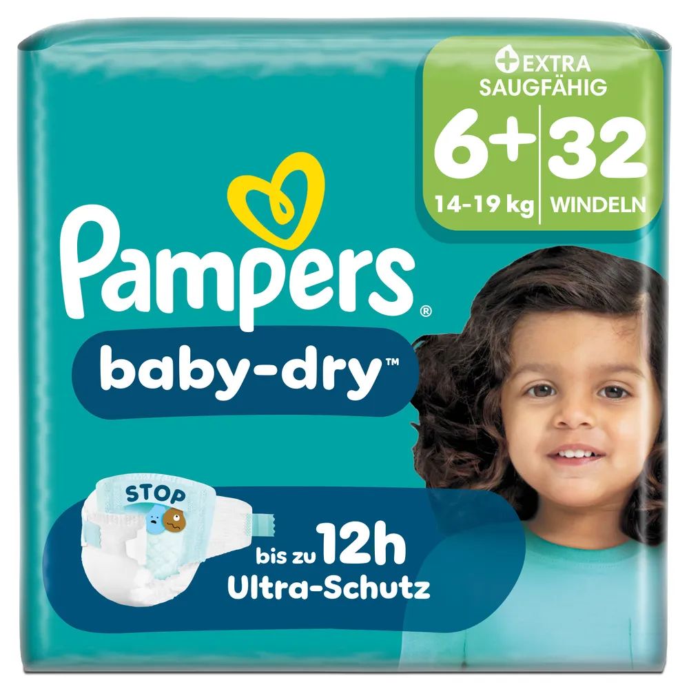 Pampers Baby Dry Gr.6+ Extra Large Plus 14-19kg 