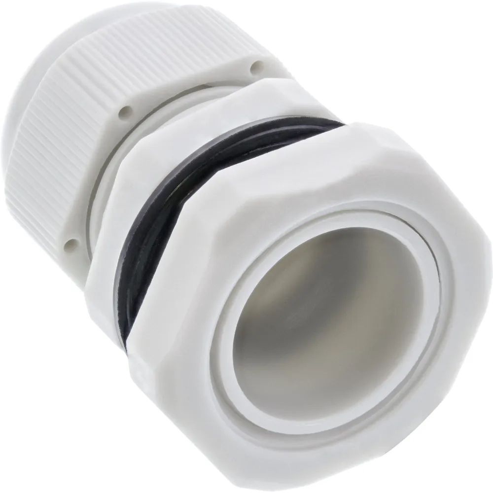 InLine Kabeldurchführung PG 7 Nylon IP68 3,5-6mm - grau - 10 Stück