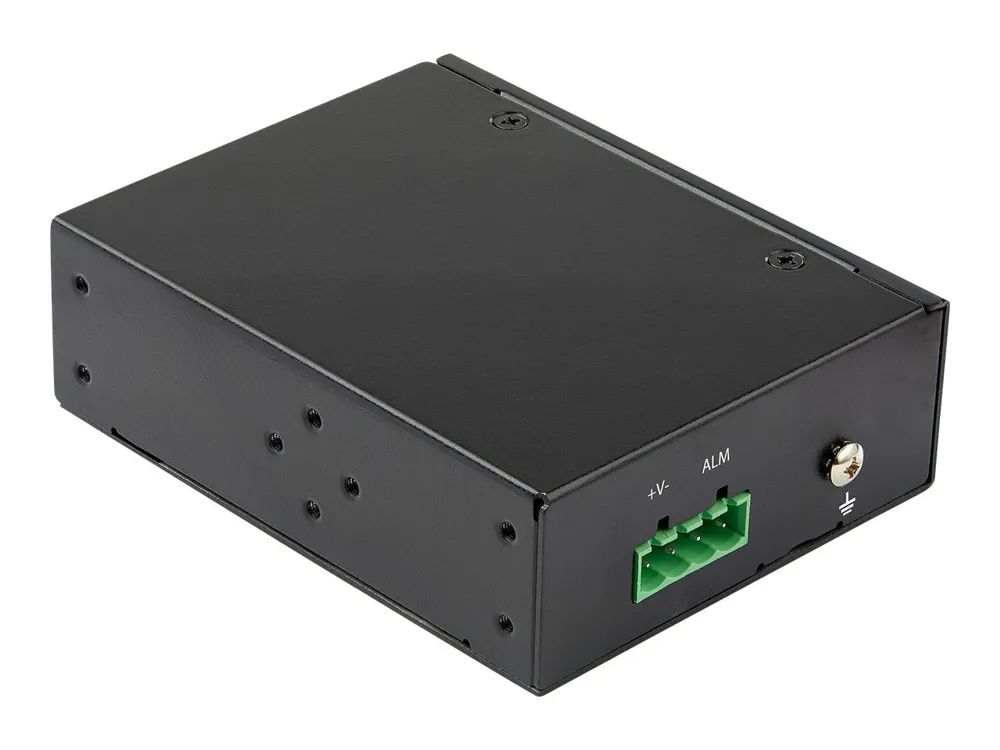 StarTech.com Industrial Media Converter - 1 Gbit/s Medienkonverter LWL Kupfer - Singlemode-/Multimode Glasfaser auf Kupfer Netzwerk - 12-56 V DC - IP-30/-40&deg;C bis 75&deg;C (IMC1GSFP)
