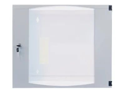 Intellinet Network Cabinet, Wall Mount (Double Section Hinged Swing Out), 12U, Usable Depth 235mm/Width 465mm, Grey, Flatpack, Max 30kg, Swings out for access to back of cabinet when installed on wall, 19", Parts for wall install (eg screws/rawl plug