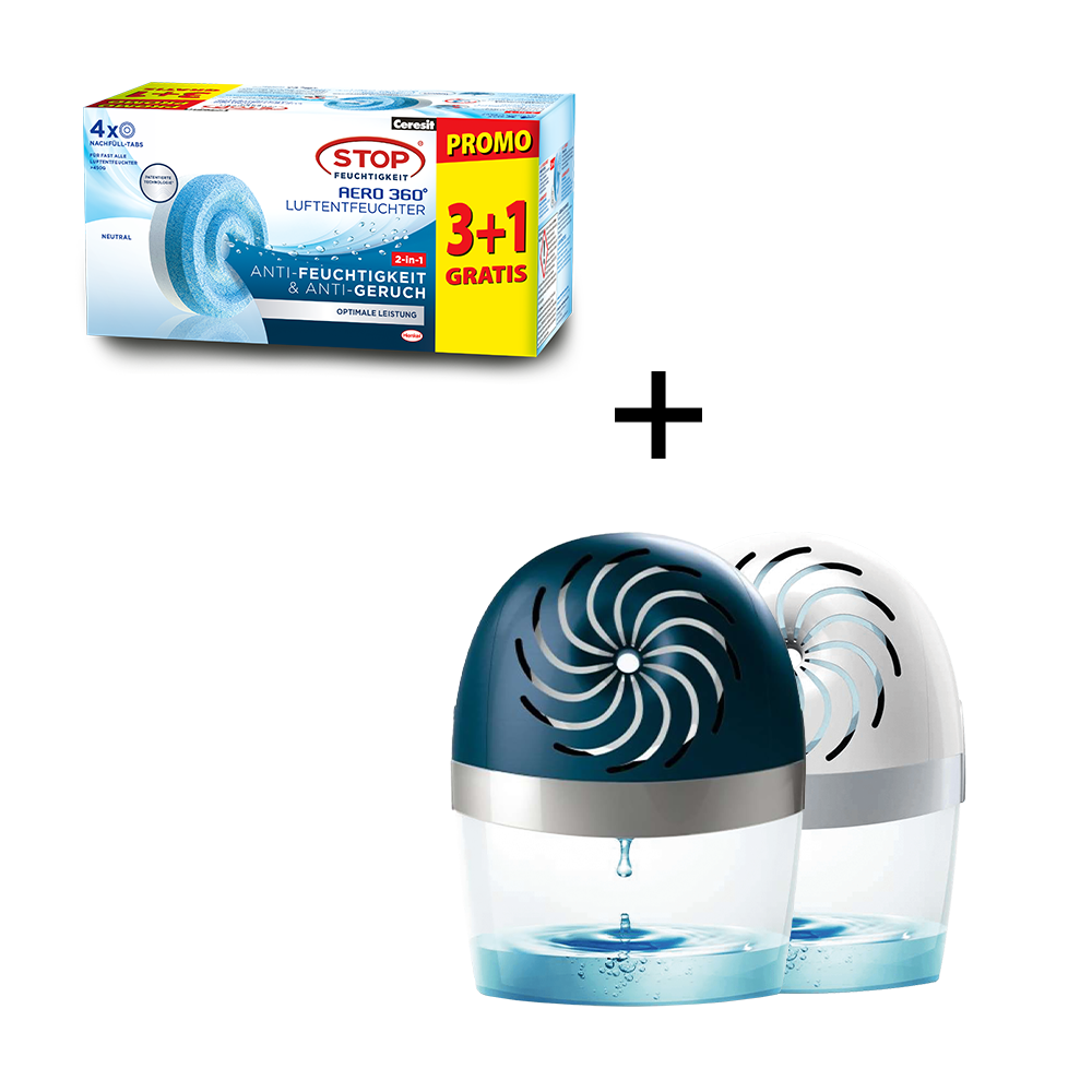 Ceresit Aero 360 Blau und Weiß+Gratis 4er Tabs - SET