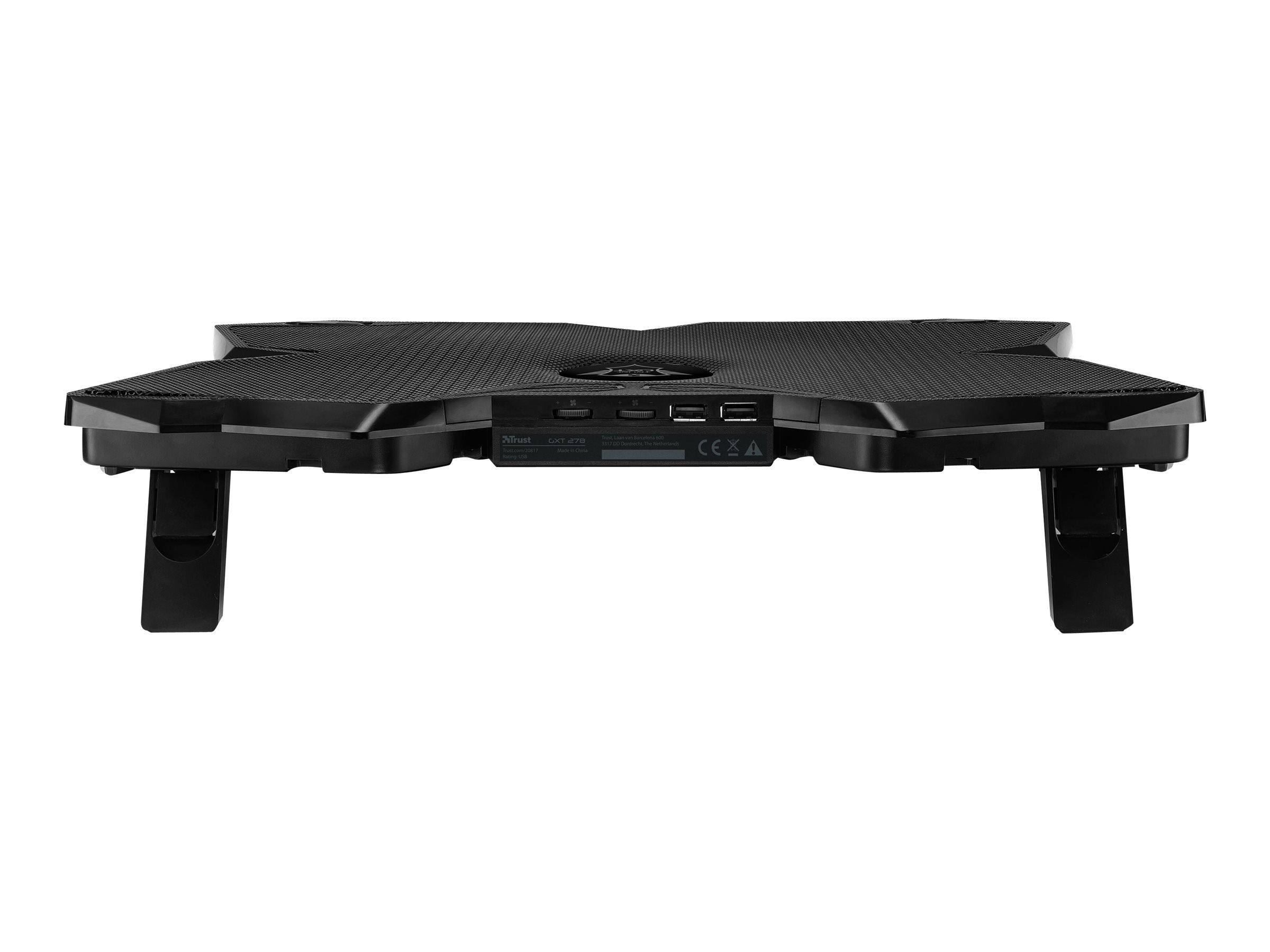 Trust GXT 278 - Notebook-Ständer - mit 4 Ventilatoren - 43.9 cm (17.3")
