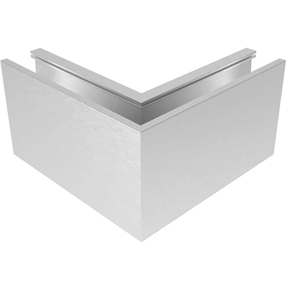 ECONOMY Innenecke für Bodenprofile 0004 ECO, Aluminium silber eloxiert