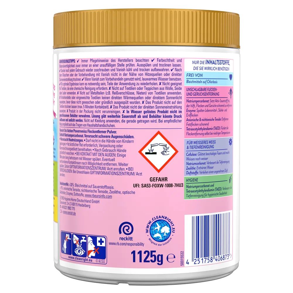 Vanish Gold Pulver Weiss 1125g        