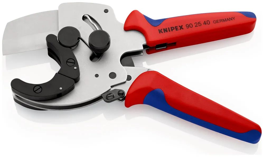 KNIPEX Rohrschneider für Verbund- und Kunststoffrohre mit Mehrkomponenten-Hüllen verchromt 210 mm