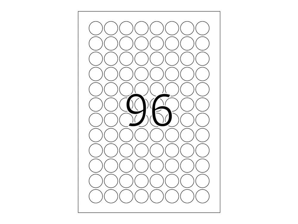 HERMA Special - Papier - matt - selbstklebend, entfernbarer Klebstoff - weiß - 20 mm rund 2400 Etikett(en) (25 Bogen x 96)