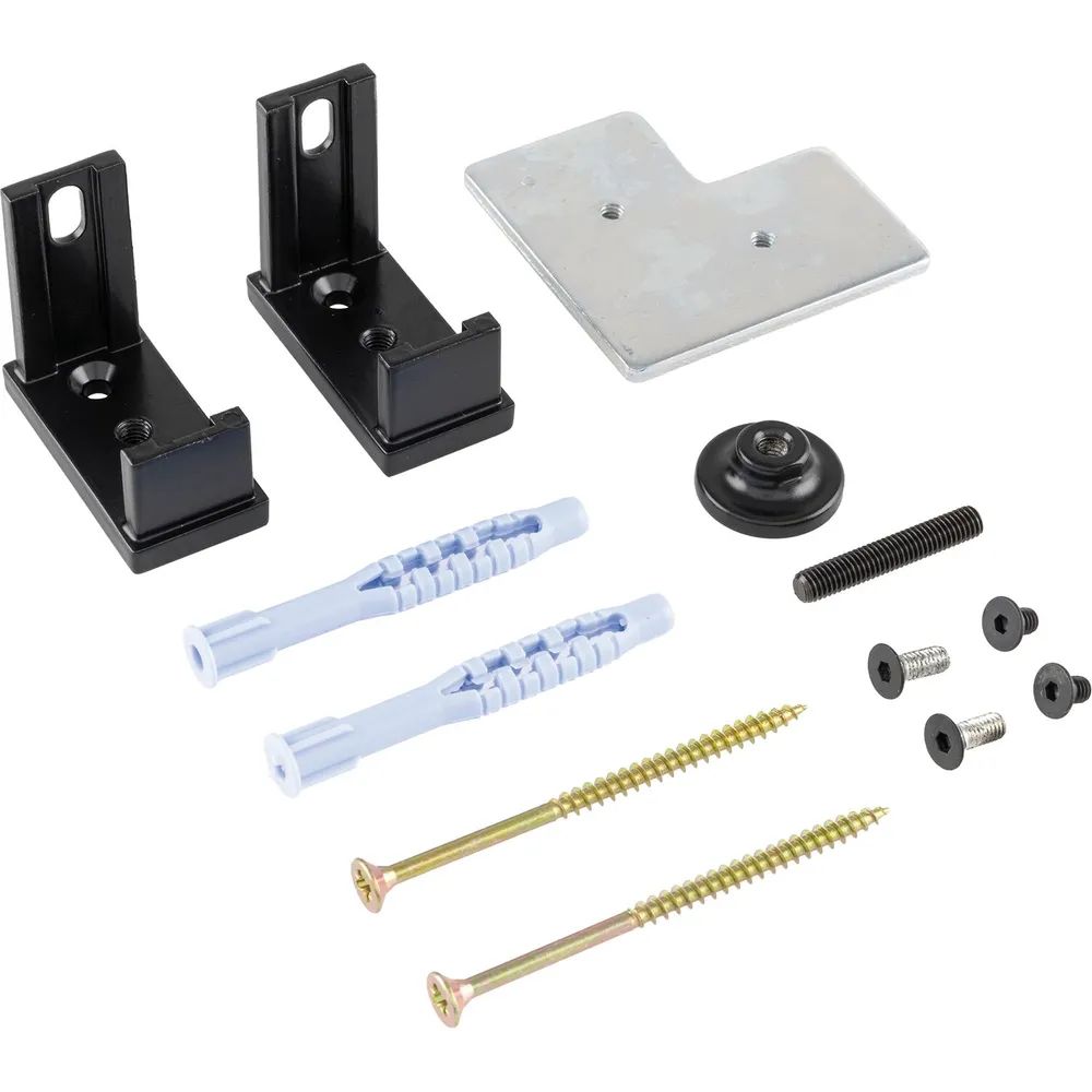 ALU-STYLE GP System Befestigungsset Wand-Boden schwarz