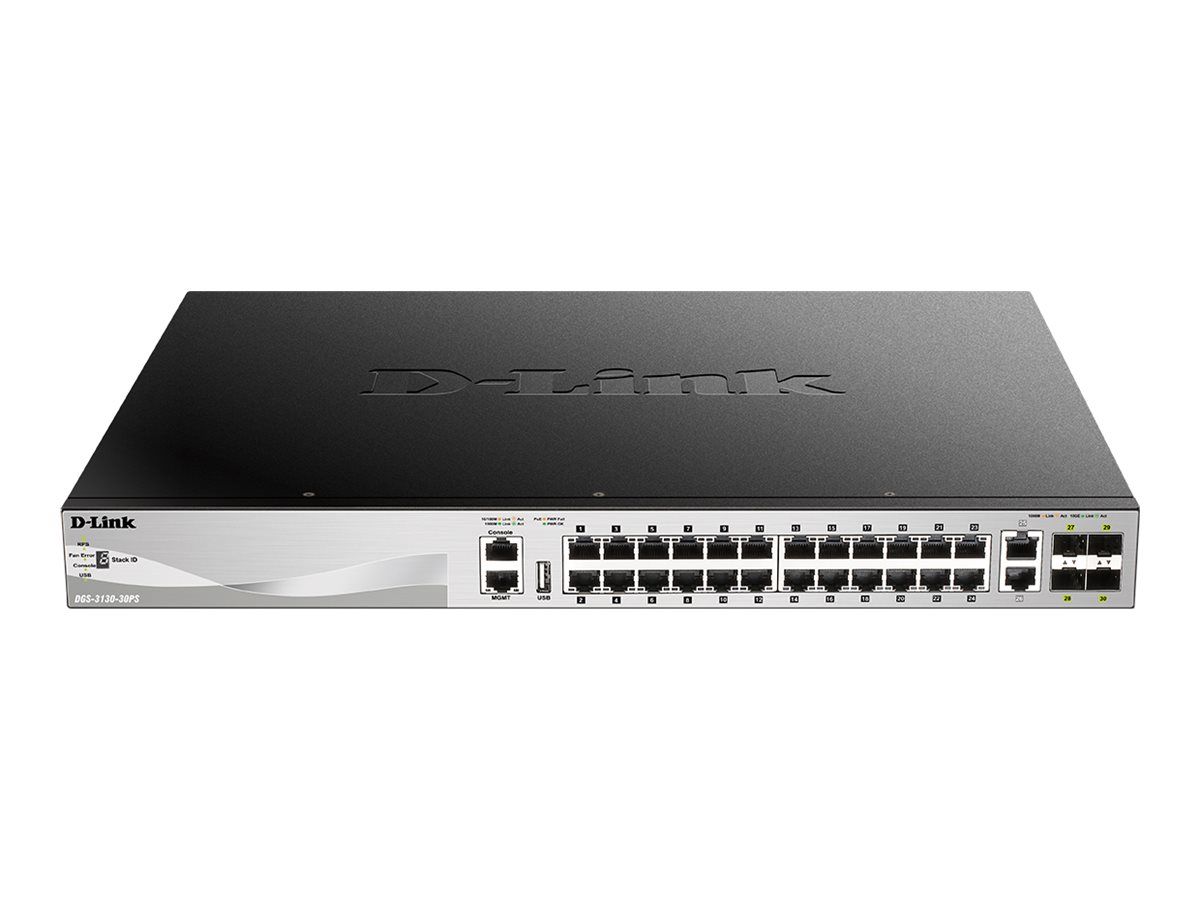 D-Link 30-Port PoE STACKABLE Switch - Switch - 1 Gbps