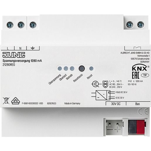 Jung KNX SPANNUNGSVERSORGUNG 1280MA / JUNG 21280REG