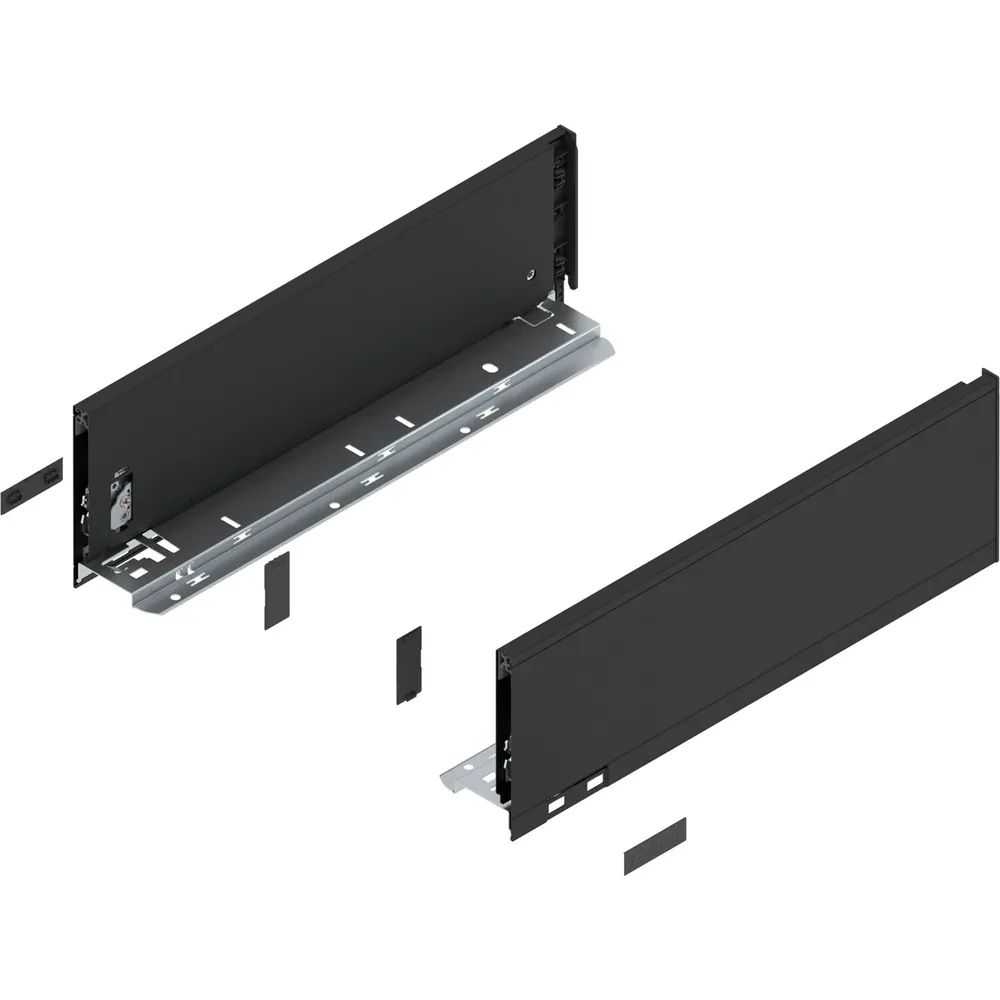 BLUM LEGRABOX pure Zarge Höhe K, NL 400, Carbonschwarz-matt