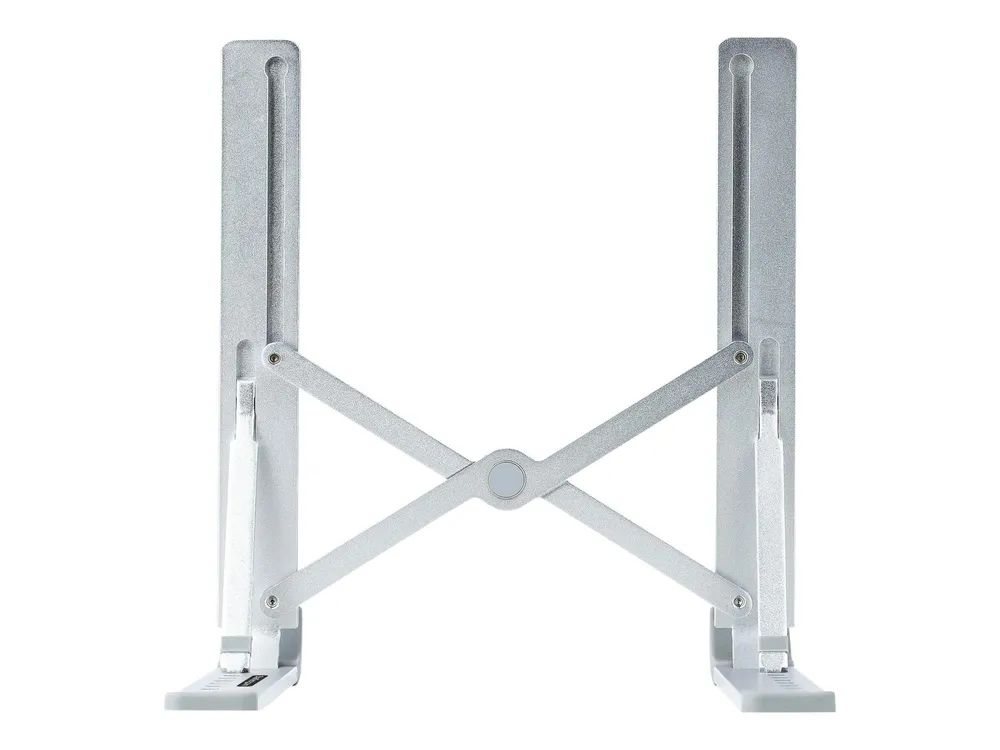 StarTech.com Foldable Laptop Riser Stand, Portable Height Adjustable Ergonomic Laptop Stand, Ventilated Aluminum Frame Supports 22lb (10Kg)