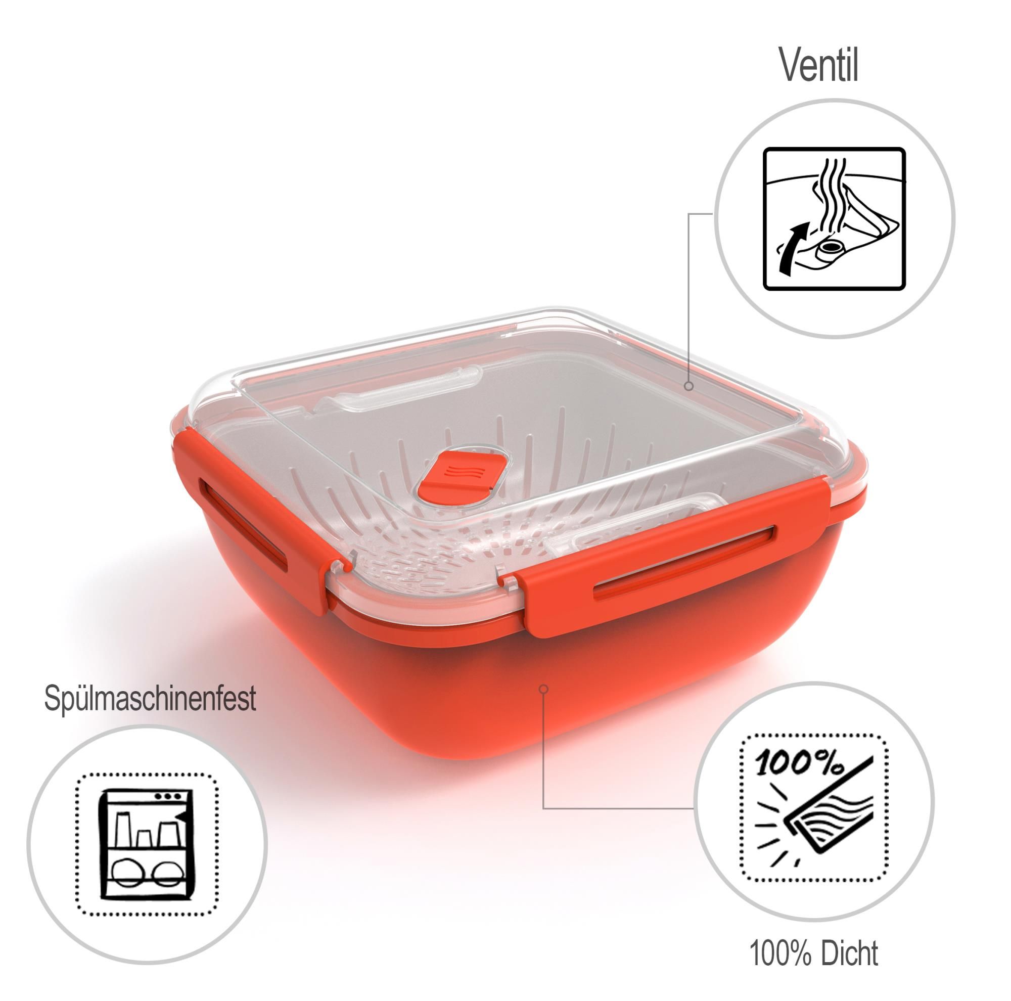 Rotho Dampfgarer 1,7 L MEMORY MICROWAVE
