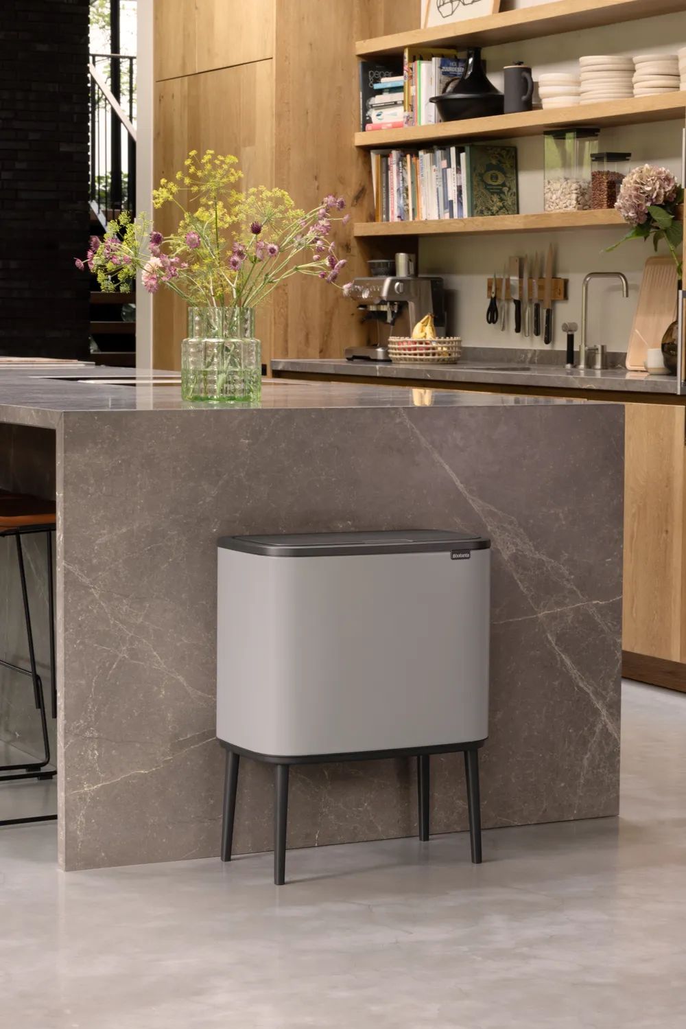 Brabantia Bo Touch Bin, 36L - Soft Grey