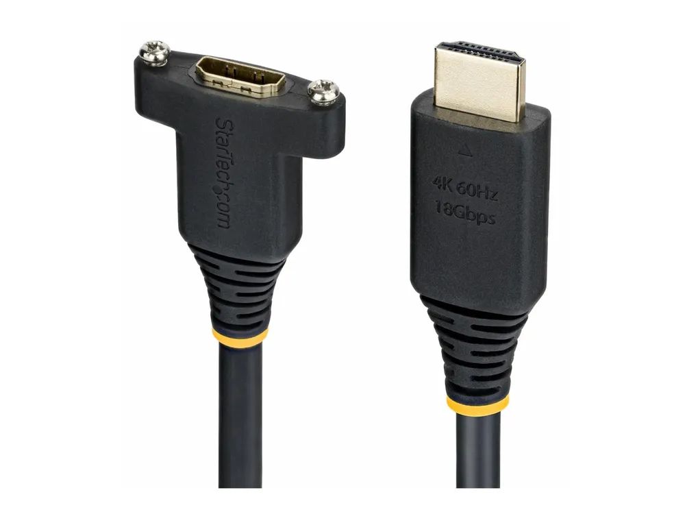 StarTech.com Startech - High Speed - HDMI-Verlängerungskabel mit Ethernet - HDMI männlich zu HDMI weiblich - 2 m - Schwarz - Panelmontage, 1440p (UWQHD)