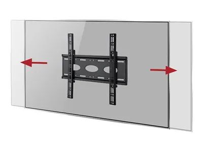 B-TECH BT8441 - Befestigungskit (Wandplatte, 2 Schnittstellenarme) - schmal - für LCD-Display - Schwarz - Bildschirmgröße: bis zu 140 cm (bis zu 55 Zoll)