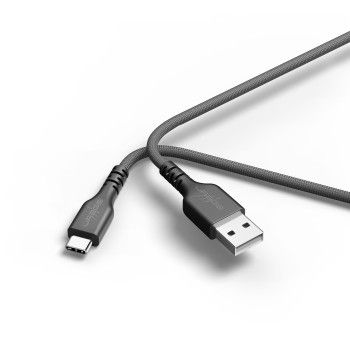 uRage USB-Kabel, uFlex, USB-A-Stecker - USB-C-Stecker, Mesh, 2,20 m, Schwarz
