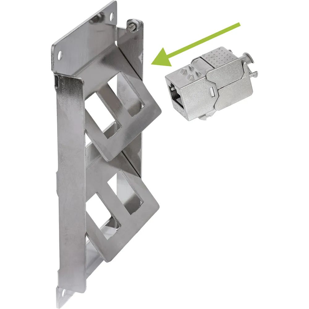 InLine Verteilerkasten 6-Port Cat.6A Wand-/Hutschiene inkl. Keystone-Module