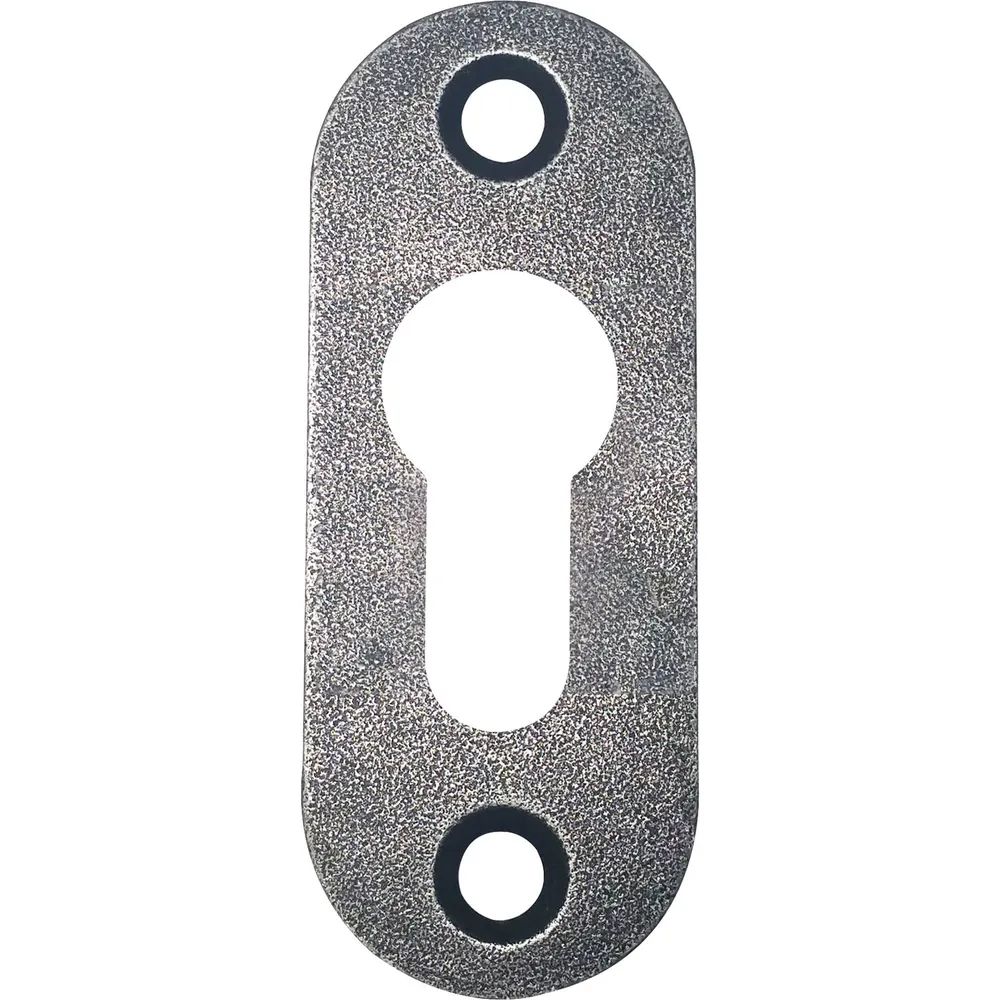 HALCÖ Zylinderrosette STUBAI, oval, 26 x 66 mm, verzinkt schwarz hell passiviert