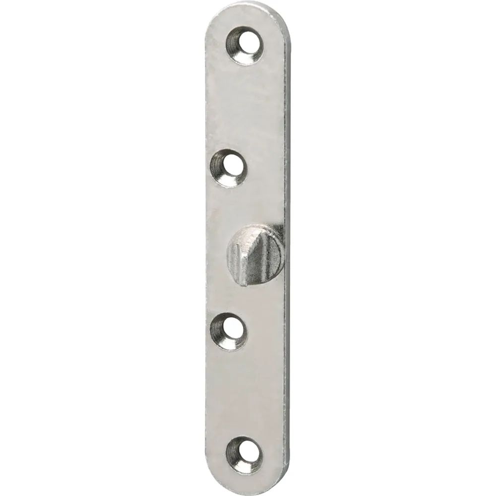 Grundmann Türblattsicherung-Flügelteil, 120 x 20 x 4 mm rund, Stahl verzinkt silberfärbig