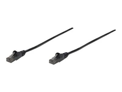 Intellinet Network Patch Cable, Cat6, 0.5m, Black, CCA, U/UTP, PVC, RJ45, Gold Plated Contacts, Snagless, Booted, Lifetime Warranty, Polybag - Patch-Kabel - RJ-45 (M)