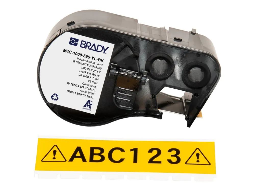 Brady Corporation BMP41/BMP51/BMP53/M511 Label M4C-1000-595-YL-BK