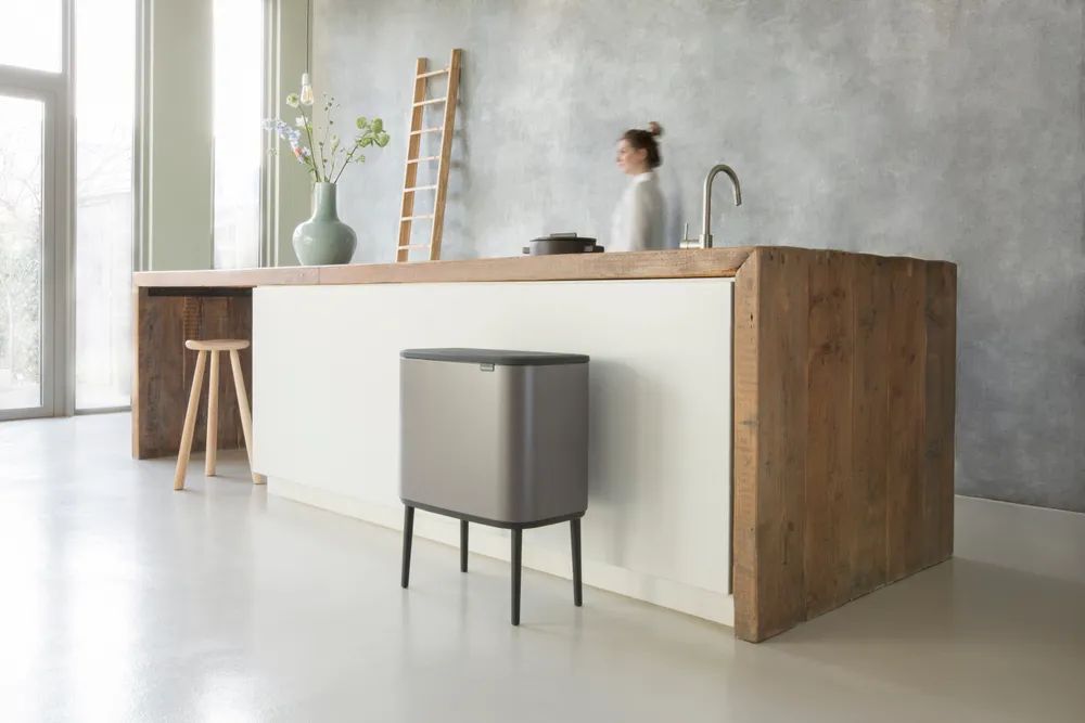 Brabantia Bo Touch Bin, 3 x 11 L - Platinum