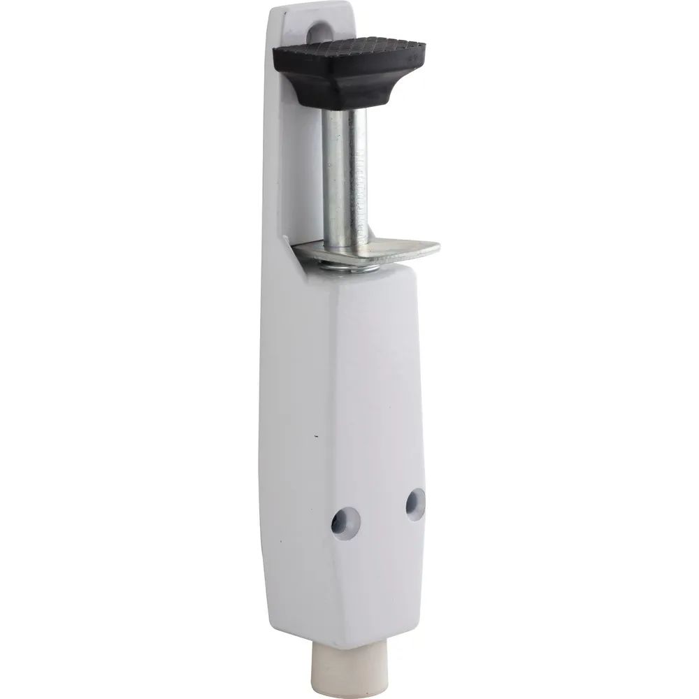 DENI Türfeststeller 3834 Hub 30 mm, 40x190 mm, Zinkdruckguss weiß