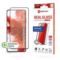 DISPLEX Panzerglas (10H) + Case für Samsung Galaxy S22 Ultra - Eco-Montagerahmen - + Case - volle Displayabdeckung - Tempered Glas - kratzer-resistente Schutzfolie - Samsung - Galaxy S22 Ultra - Trockene Anwendung - Schlagfest - Kratzresistent - Stau