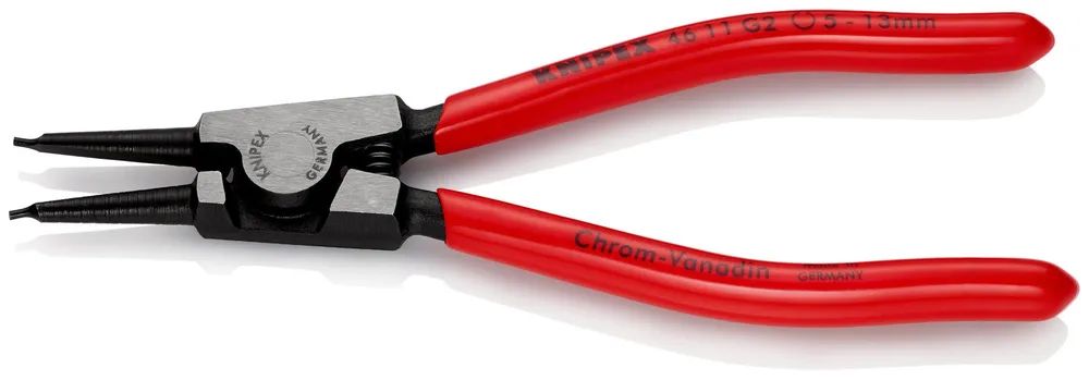 KNIPEX Sicherungsringzange für Greifringe auf Wellen mit Kunststoff überzogen schwarz atramentiert 140 mm