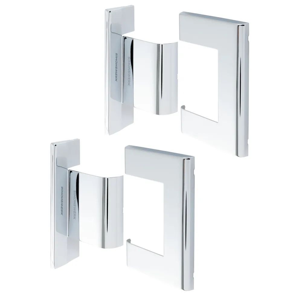 Colcom Abdeckkappenpaar zu Duschtürband 8010BTJC, Messing verchromt poliert