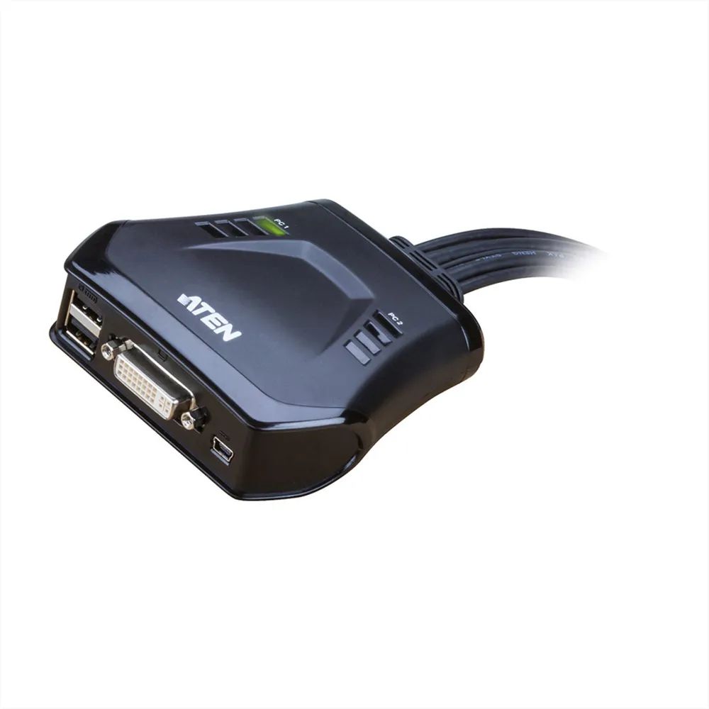 ATEN CS22D - KVM-Switch - 2 x KVM port(s) - 1