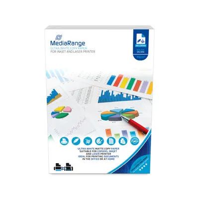 Media Range MediaRange DIN A4 Kopierpapier für Tintenstrahl- und Laserdrucker 80g 1x500