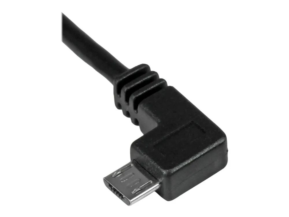 StarTech.com Micro USB Lade/Sync-Kabel - St/St - Micro USB linksgewinkelt - 1m - USB auf Micro USB Ladekabel - USB-Kabel - Micro-USB Typ B (M)