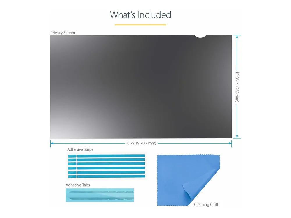 StarTech.com 21,5-Zoll-Monitor Blickschutzfilter (Universal, Matt oder Glänzend, 30% Blaulichtreduzierung)