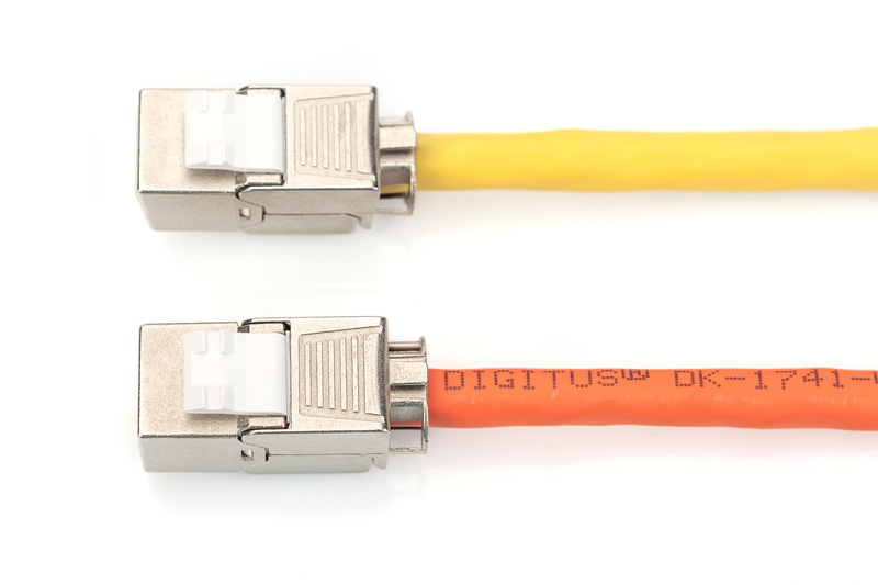 DIGITUS CAT 6A Keystone Modul, geschirmt, werkzeugfreier Montageanschluss