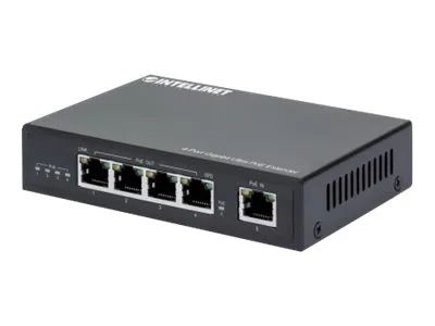 IC Intracom Intellinet 4-Port Gigabit Ultra PoE Extender, Adds up to 100 m (328 ft.)