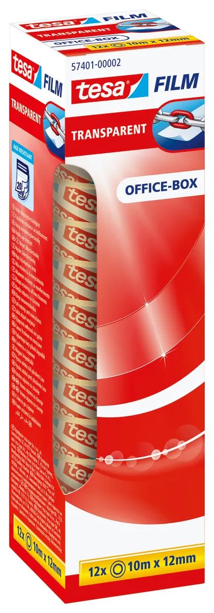 Tesa 57401 - 10 m - Transparent - Polypropylen (PP) - 12 mm - 12 Stück(e)