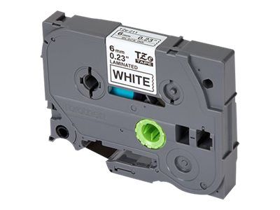 Brother TZe-211 - Standard-Klebstoff - Schwarz auf Weiß - Rolle (0,6 cm x 8 m)