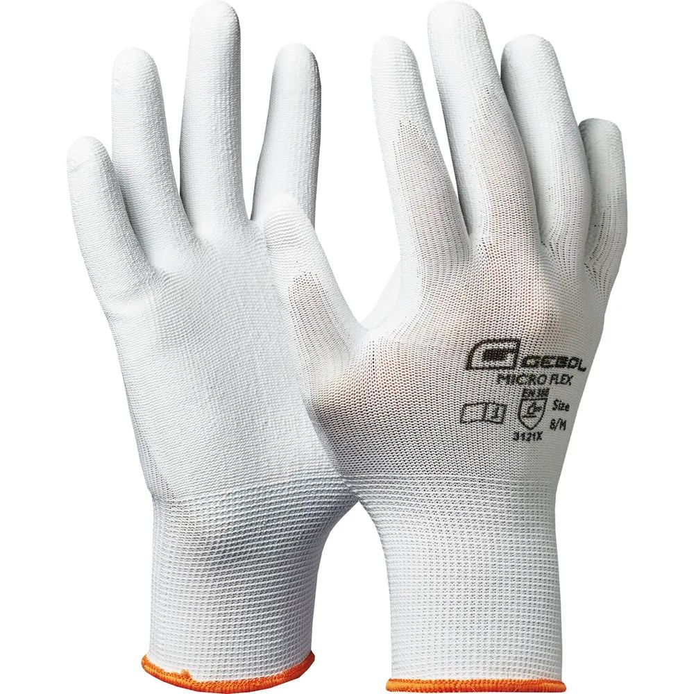 GEBOL Schutzhandschuh Micro Flex weiß Größe 7