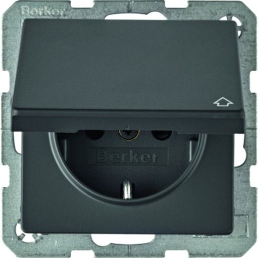 Berker Q.X SSD M.KLAPPDECKEL UND ERH. / BERKER 47516076
