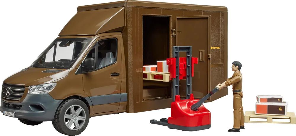 Bruder MB Sprinter UPS - Fahrzeug-Set - 3 Jahr(e) - Acrylnitril-Butadien-Styrol (ABS) - Mehrfarbig