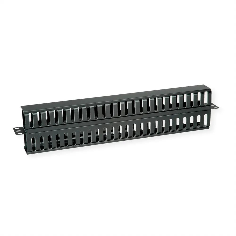 VALUE 19-Zoll-Frontplatte 1 HE, beidseitig mit Kabelkanal, schwarz