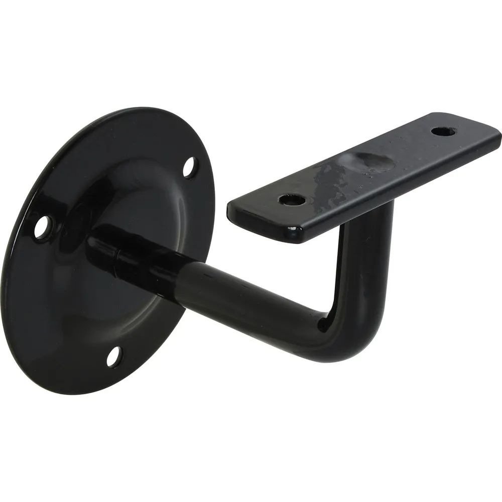 Schösswender SCHÖSSMETALL Handlaufträger rund, Wandabstand 80 mm, schwarz beschichtet