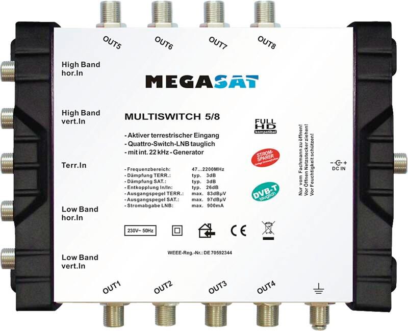 Megasat Multiswitch 5/8