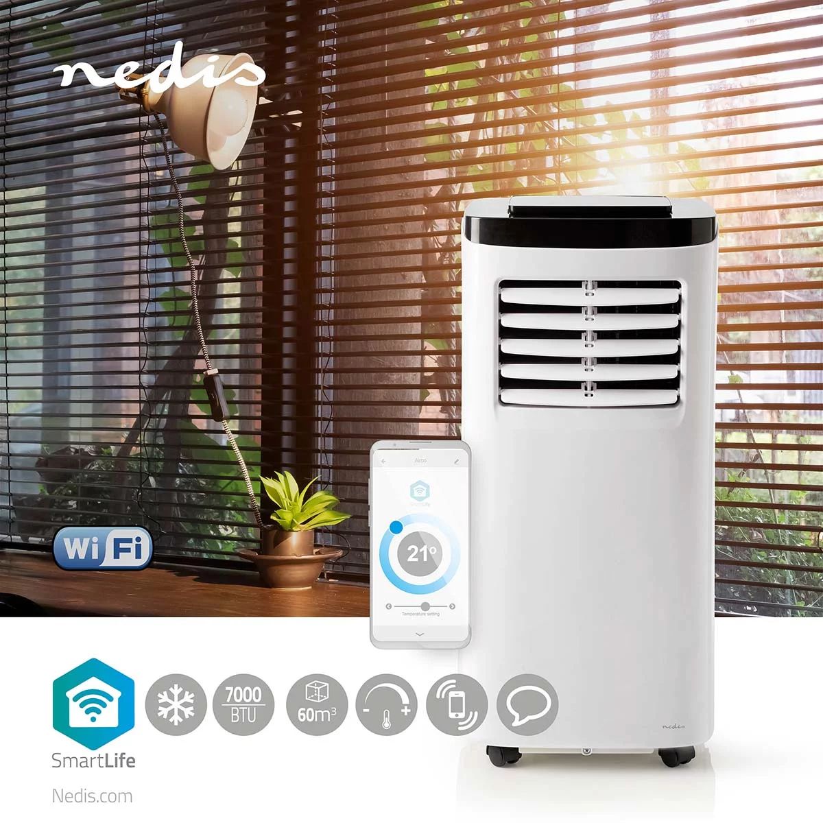 Nedis Klimagerät WIFIACMB1WT7 - 7000 BTU Open-Box